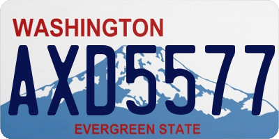 WA license plate AXD5577
