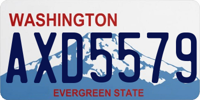 WA license plate AXD5579