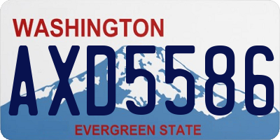 WA license plate AXD5586