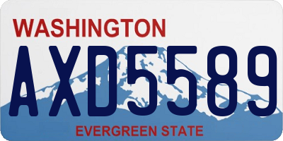 WA license plate AXD5589