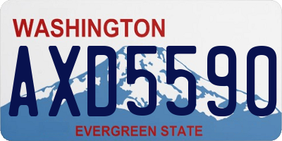 WA license plate AXD5590