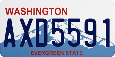 WA license plate AXD5591