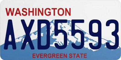 WA license plate AXD5593