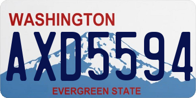 WA license plate AXD5594