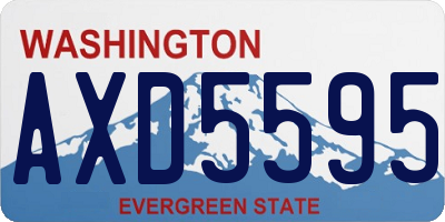 WA license plate AXD5595