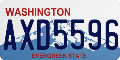 WA license plate AXD5596
