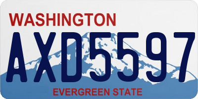 WA license plate AXD5597