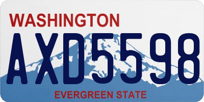 WA license plate AXD5598