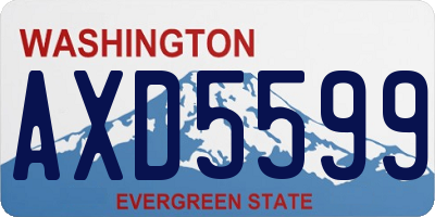 WA license plate AXD5599