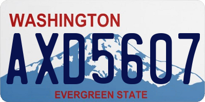 WA license plate AXD5607