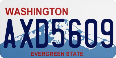 WA license plate AXD5609