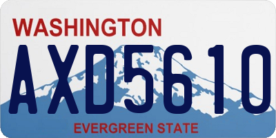 WA license plate AXD5610