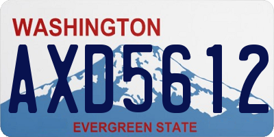 WA license plate AXD5612