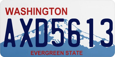 WA license plate AXD5613