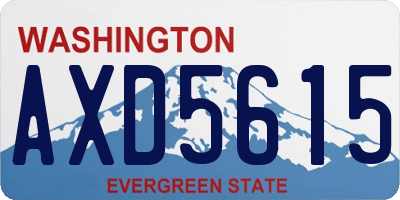 WA license plate AXD5615