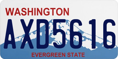 WA license plate AXD5616