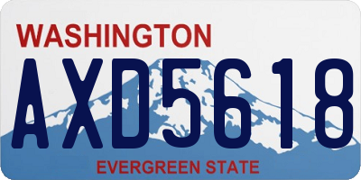 WA license plate AXD5618