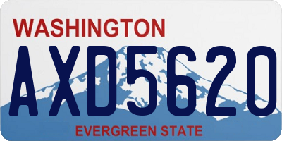 WA license plate AXD5620