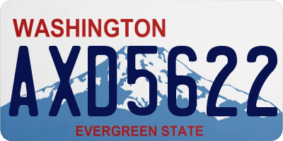 WA license plate AXD5622