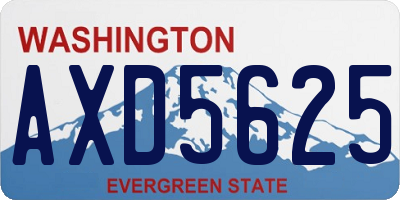 WA license plate AXD5625
