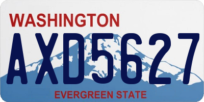 WA license plate AXD5627
