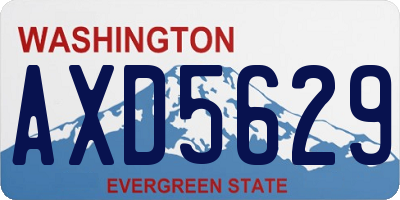 WA license plate AXD5629