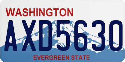 WA license plate AXD5630