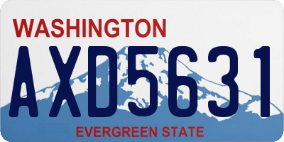 WA license plate AXD5631