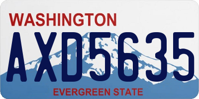 WA license plate AXD5635