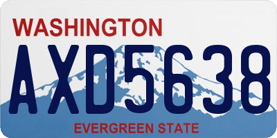 WA license plate AXD5638