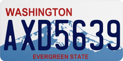 WA license plate AXD5639
