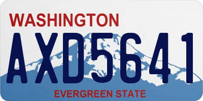 WA license plate AXD5641
