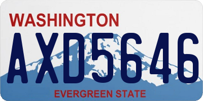 WA license plate AXD5646