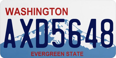 WA license plate AXD5648
