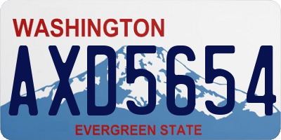 WA license plate AXD5654