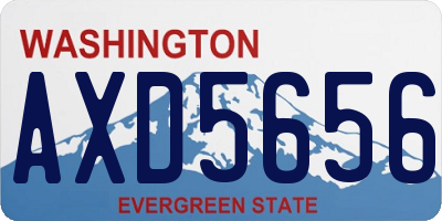 WA license plate AXD5656