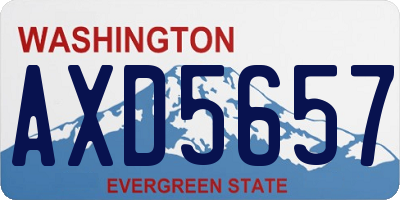 WA license plate AXD5657