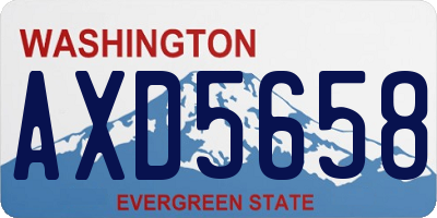 WA license plate AXD5658