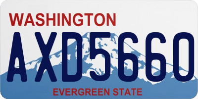 WA license plate AXD5660