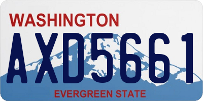 WA license plate AXD5661