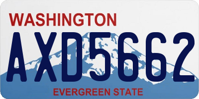 WA license plate AXD5662