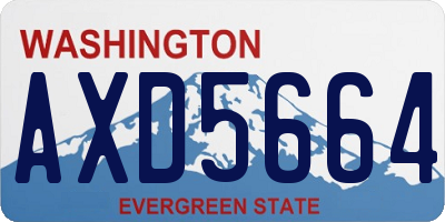 WA license plate AXD5664