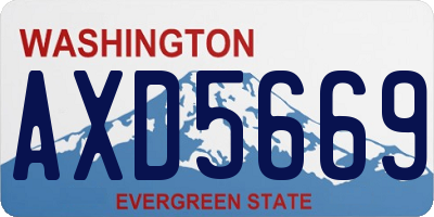 WA license plate AXD5669