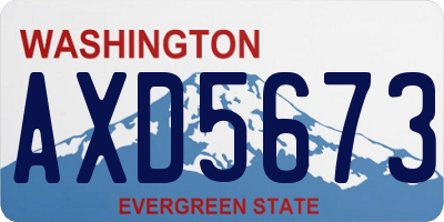 WA license plate AXD5673