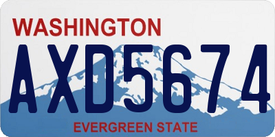 WA license plate AXD5674
