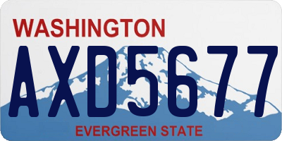 WA license plate AXD5677