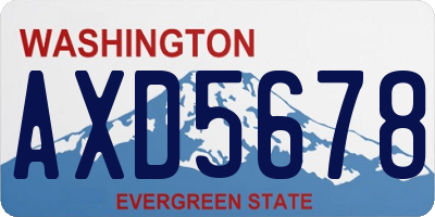 WA license plate AXD5678