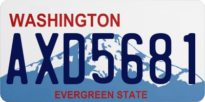 WA license plate AXD5681