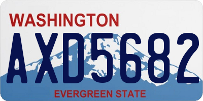 WA license plate AXD5682