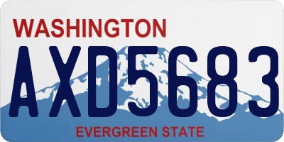WA license plate AXD5683